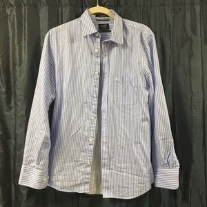 Blue and White Striped Nordstrom Button Down Shirt